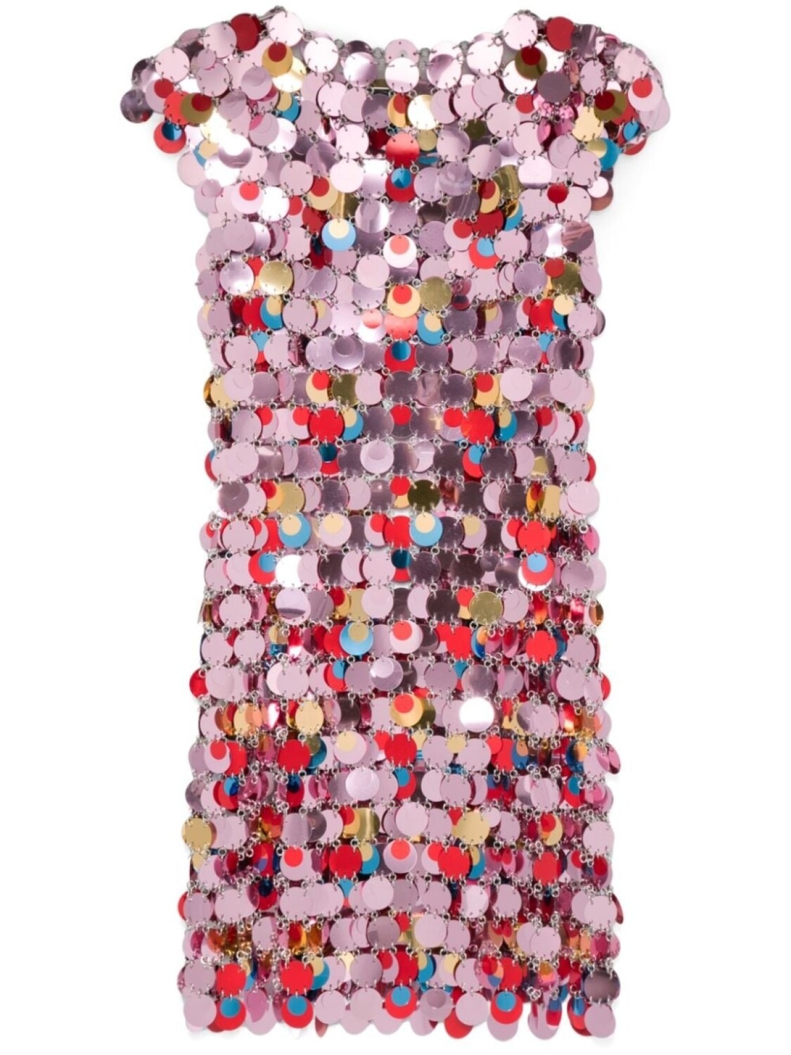 

Мини-платье Rabanne The Iconic Sparkle Discs, розовый