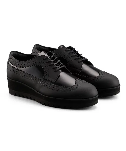 Унисекс кожаные броги THE ONITSUKA BROGUE чёрные — фото 3