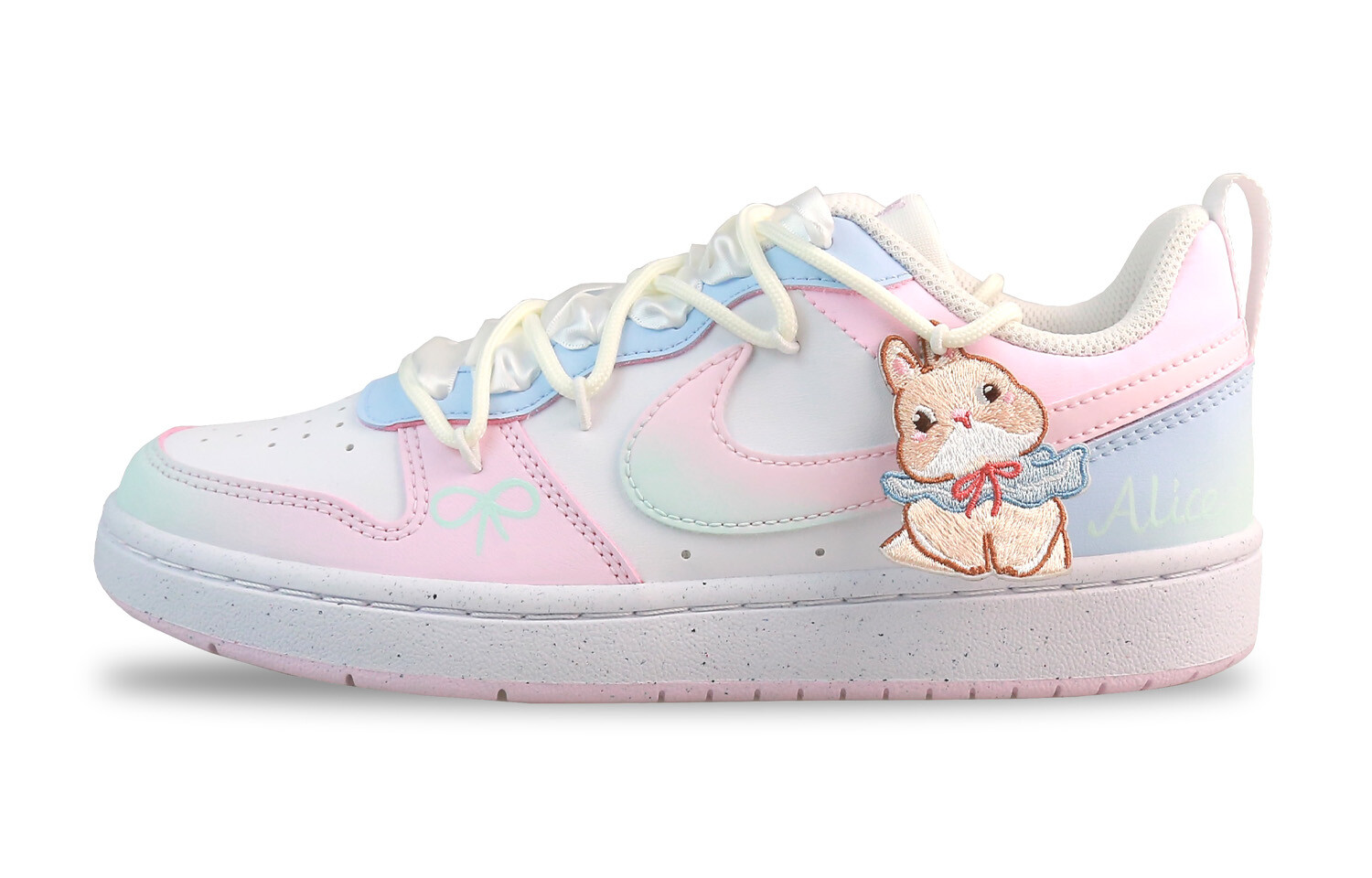 

Кроссовки Nike Court Borough Skateboard Shoes Women's Low-Top Pink Blue, Розовый, Кроссовки Nike Court Borough Skateboard Shoes Women's Low-Top Pink Blue
