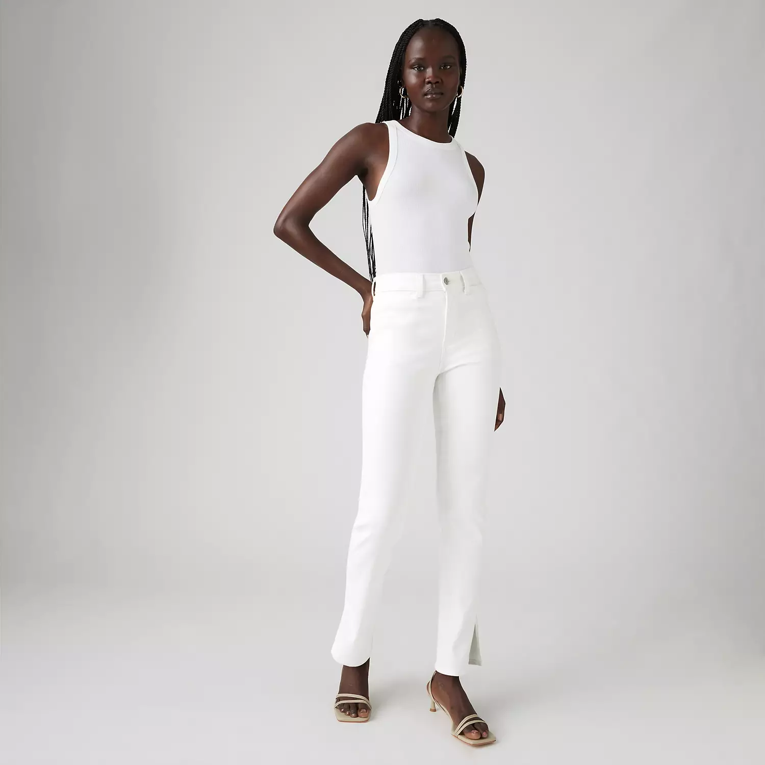 

Джинсы женские прямые с высокой посадкой 724 Levi's, цвет Simply White