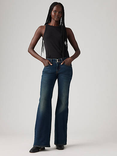 

Джинсы женские Superlow Flare Levi's, цвет Also Me - Dark Wash