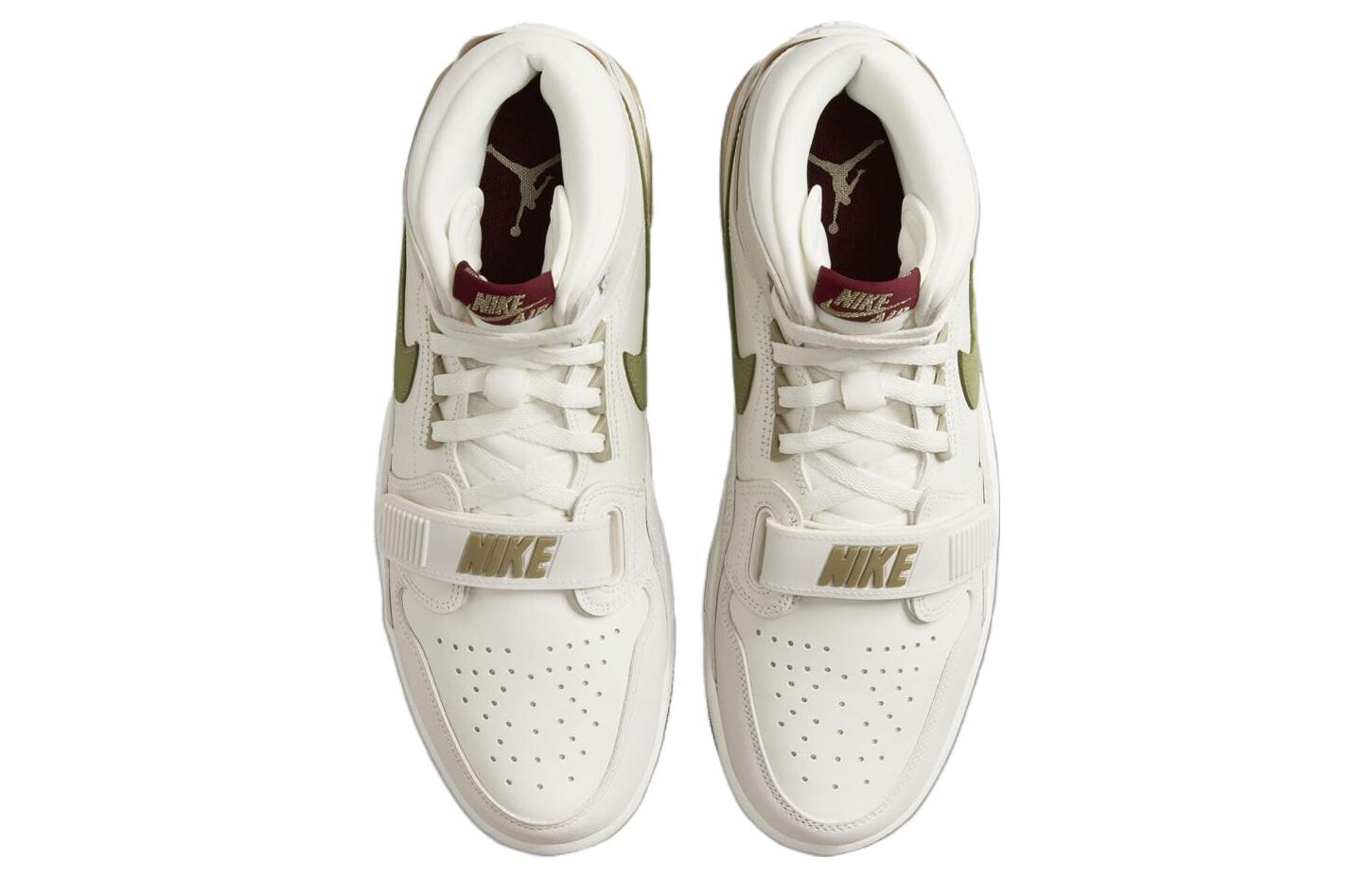 Мужские баскетбольные кроссовки Jordan Legacy 312 Vintage, Парус/Парус/Металлик Золотое зерно/Масло-Зеленый — фото 4