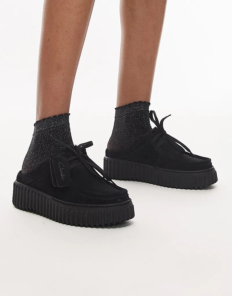 Мюли Clarks Torhill с подкладкой из искусственного меха, черного цвета