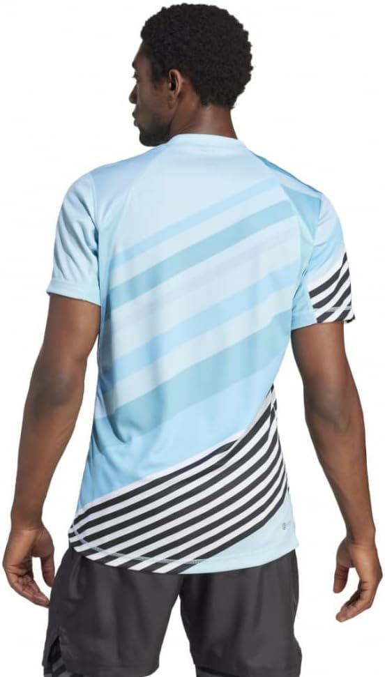 Мужская футболка Adidas IJI45 с коротким рукавом, быстросохнущая охлаждающая технология, для тенниса, HEAT. Футболка с коротким рукавом RDY Free Lift Pro, черный — фото 3