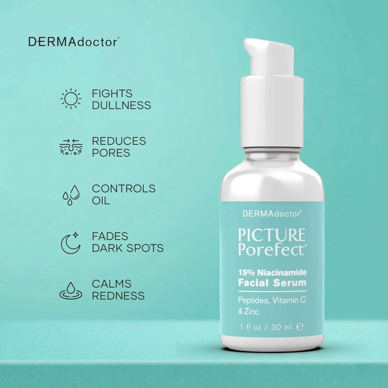 Тоник Dermadoctor — Pore Minimizer Niacinamide для лица с витамином B3 для контроля жирности, сужения пор, 29.9 мл — фото 3
