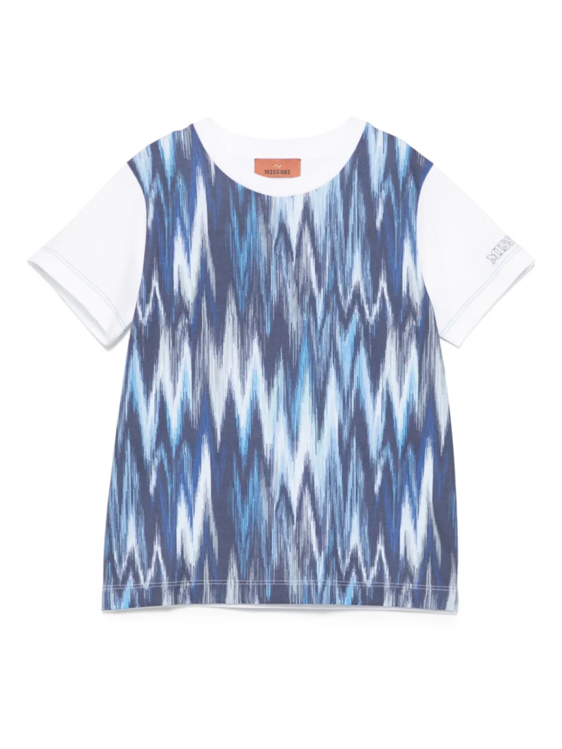 

Футболка Missoni Kids с зигзагообразным принтом, белый