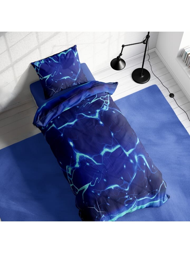 

Постельное белье TRAUMHELDEN Set Gaming Blue Light Lava, синий