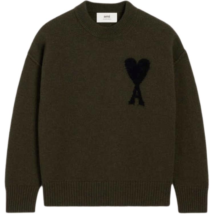 

Свитер Ami De Coeur от Ami Paris AMIPARIS, черный/хаки