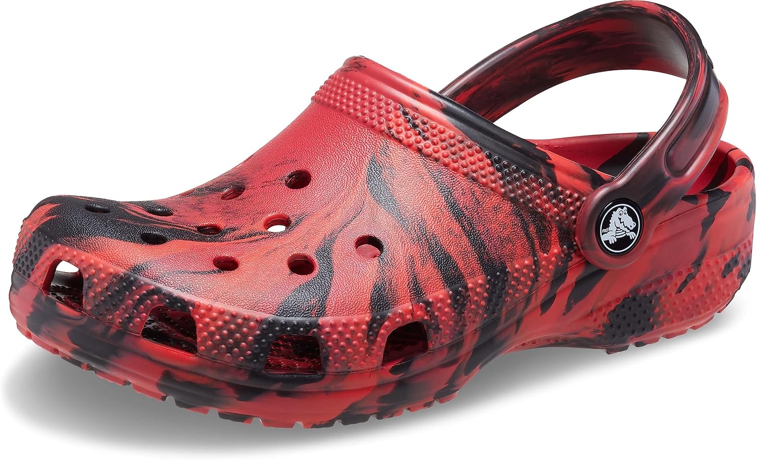 

Детские сабо Crocs унисекс, классические, с мраморным рисунком, акварельным рисунком, размер K, черный