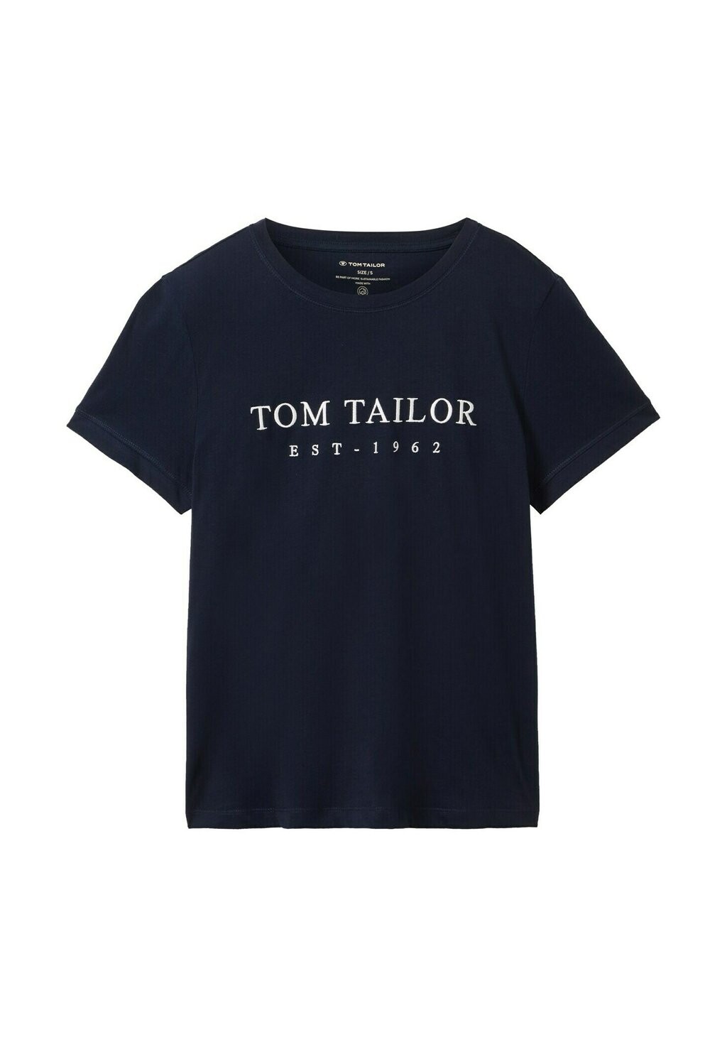 

Футболка с принтом MIT LOGO STICKEREI TOM TAILOR, темно-синий