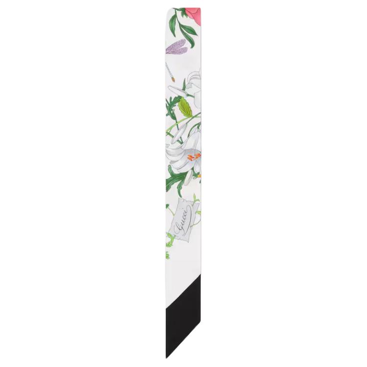 

GUCCI Шелковая саржевая лента, White