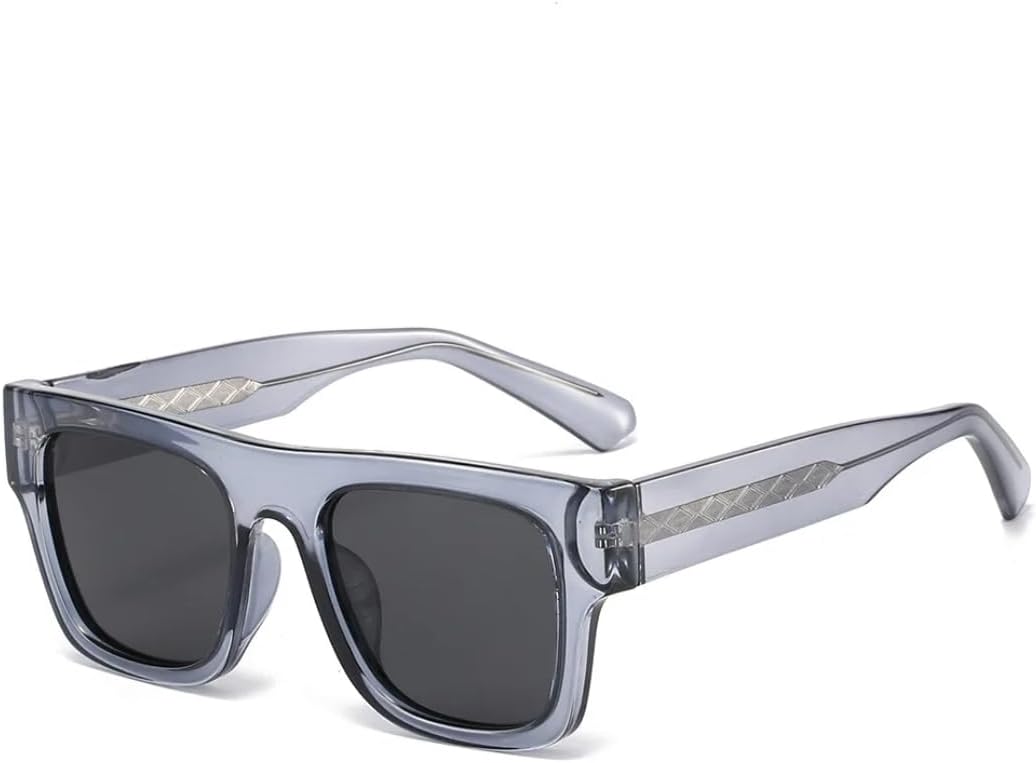 

Солнцезащитные очки в крупной квадратной оправе для мужчин и женщин, поляризованные, для вождения, рыбалки, походов, повседневной носки, с металлическим сердечником TVTBBVV, Blue Gray