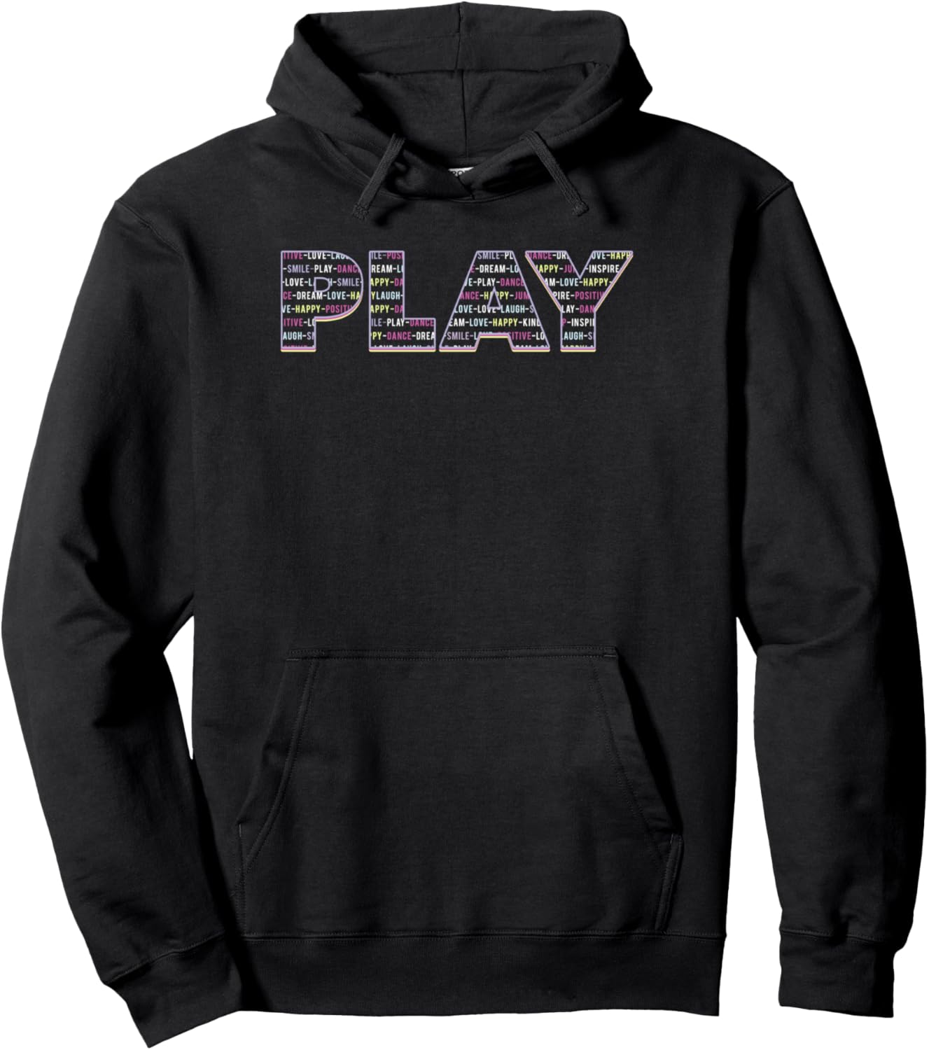 

Воспроизвести текст Заполнить Передняя и Задняя часть Худи Trendy Apparel, черный