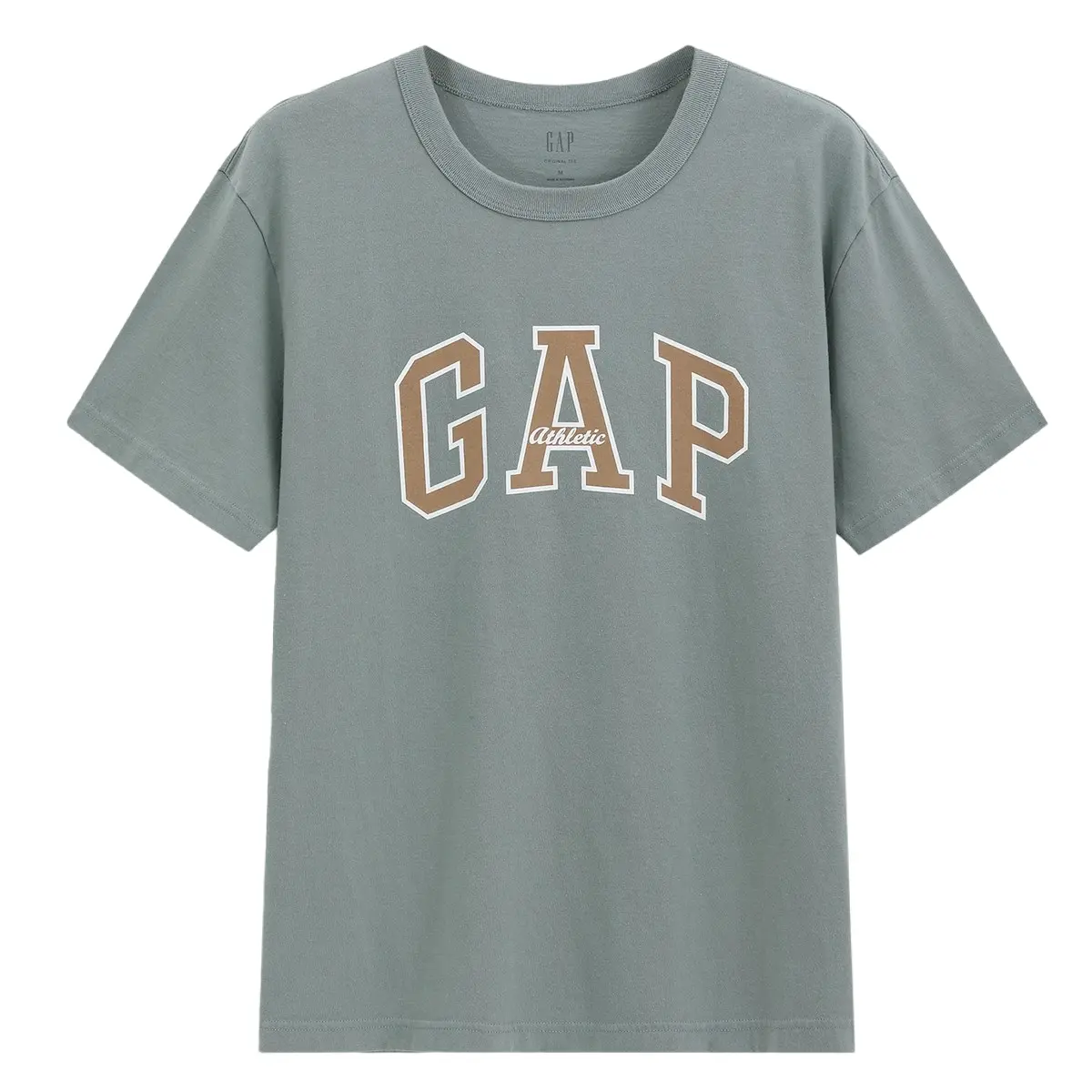 

Футболка с коротким рукавом весенняя свободного покроя повседневная унисекс GAP, зеленый