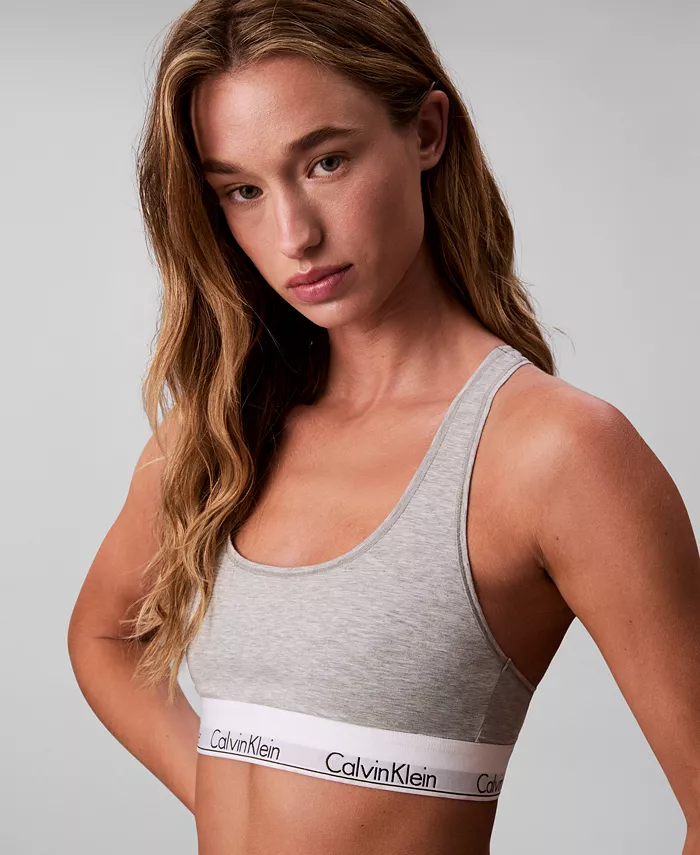 

Женский бюстгальтер Icon Cotton без подкладки со спиной-борцовкой QF8493 Calvin Klein, серый