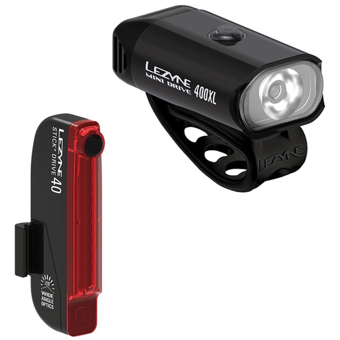 

Комплект фонарей для велосипеда Mini Drive 400XL / Stick+Drive Lezyne, Black/Black