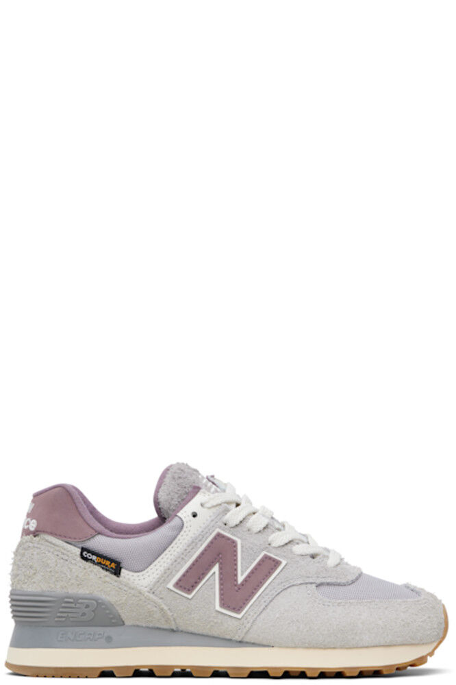 Серые и фиолетовые кроссовки 574 New Balance