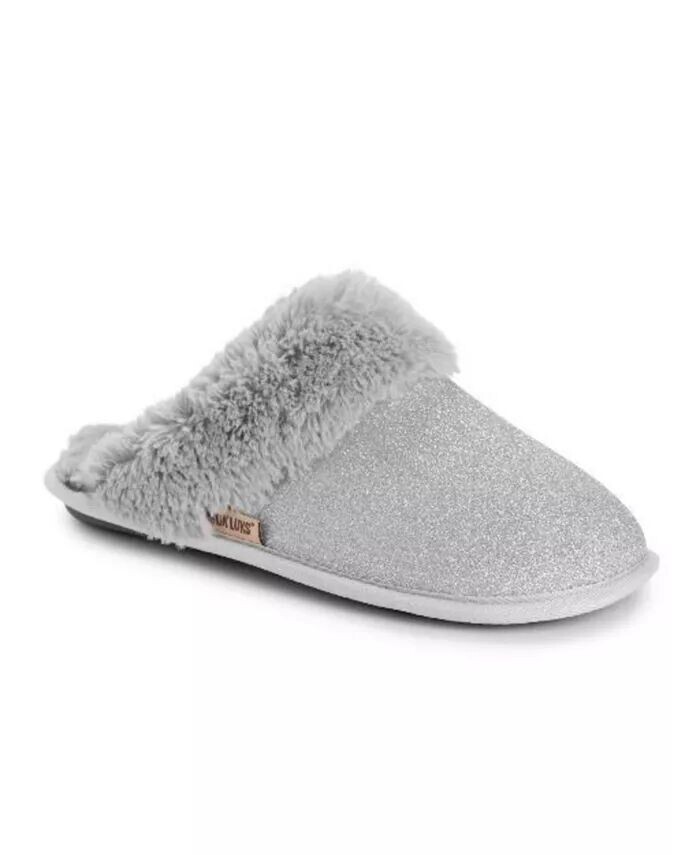 

Женские скошенные тапочки с блестками Scuff MUK LUKS, серый