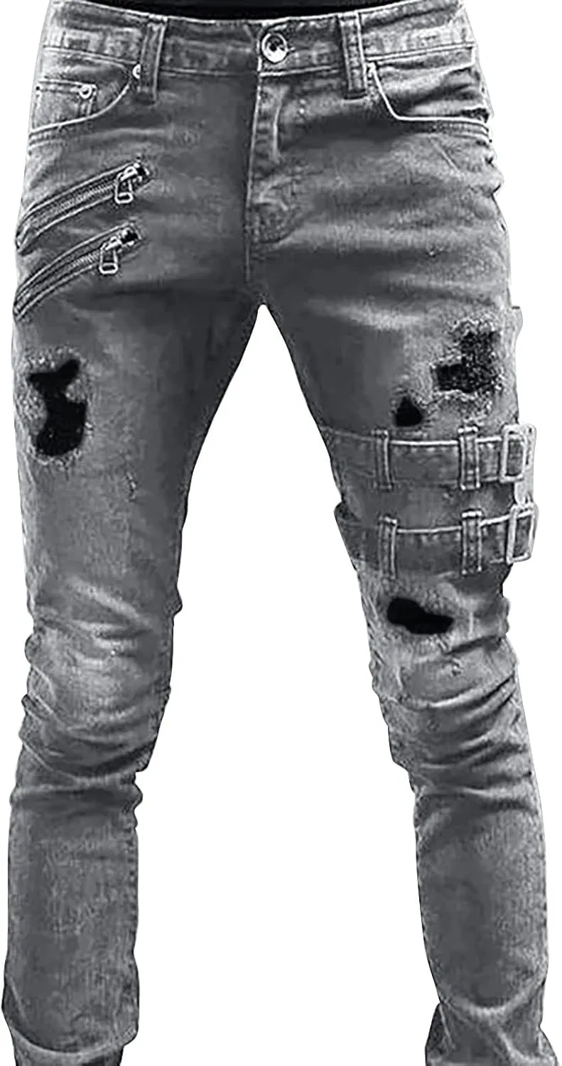 Джинсы slim fit, серый