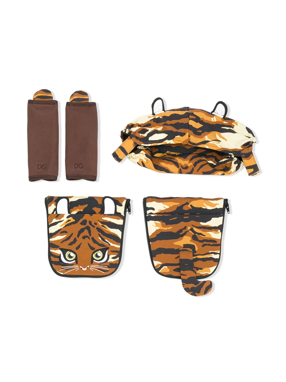 

Комплект с тигровым дизайном Dolce & Gabbana Kids, желтый