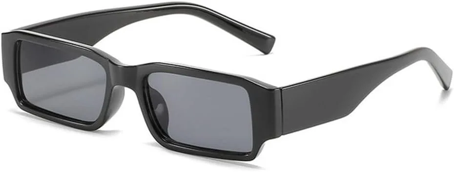 

Женские солнцезащитные очки, модные прямоугольные солнцезащитные очки для мужчин, винтажные очки, прозрачные, желейные, розовые, UV400, SUN2140 Generic, Black Gray