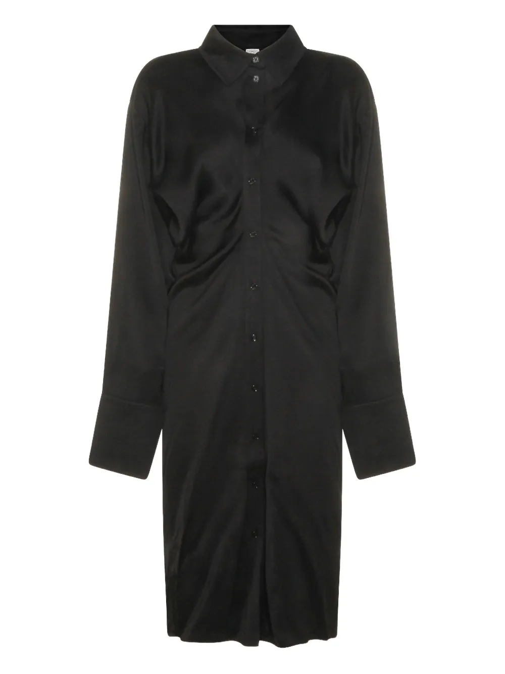 

Платье миди с воротником на пуговицах Toteme, черный