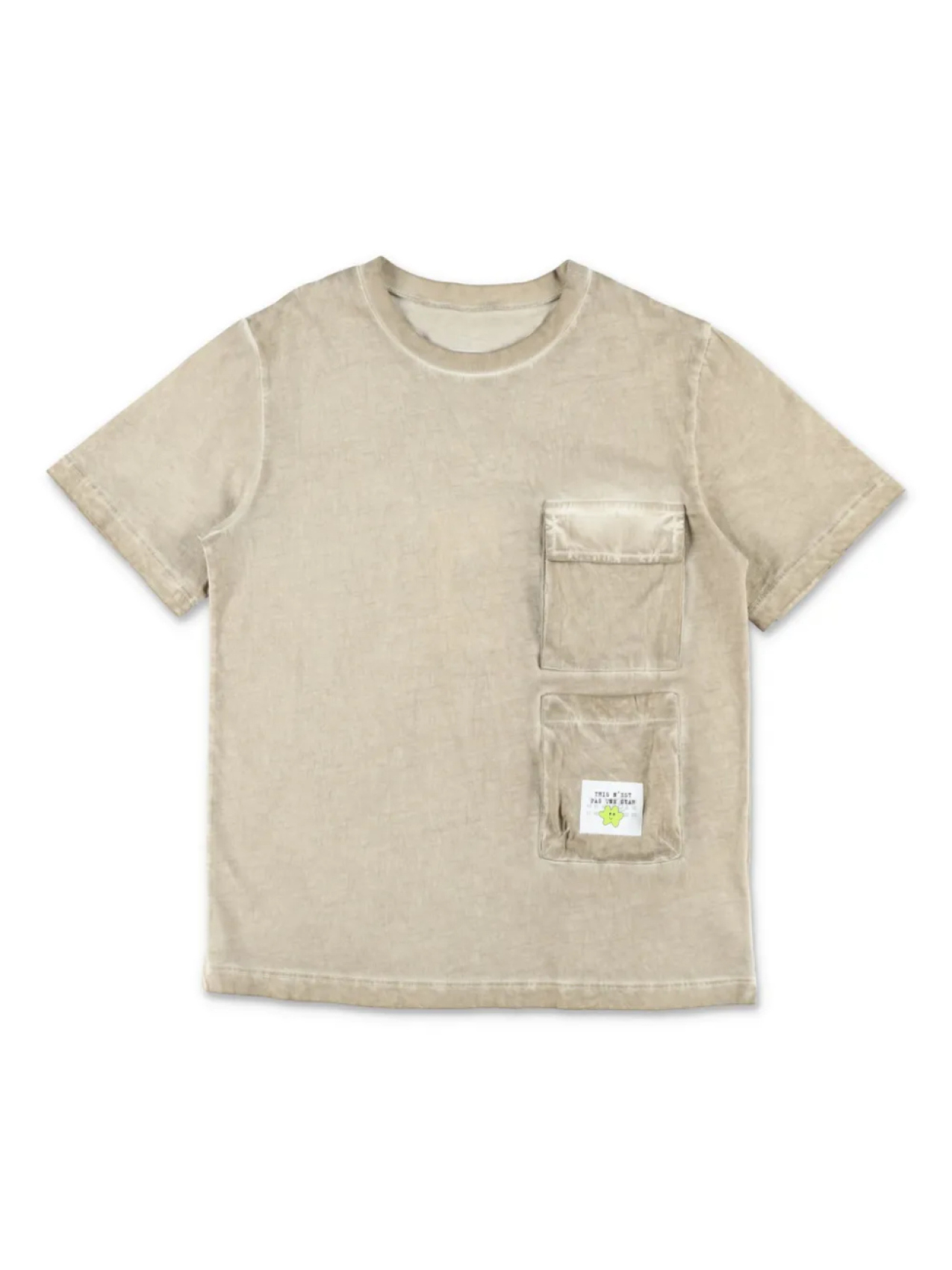 

Футболка с нашивкой-логотипом MM6 Maison Margiela Kids, нейтральный