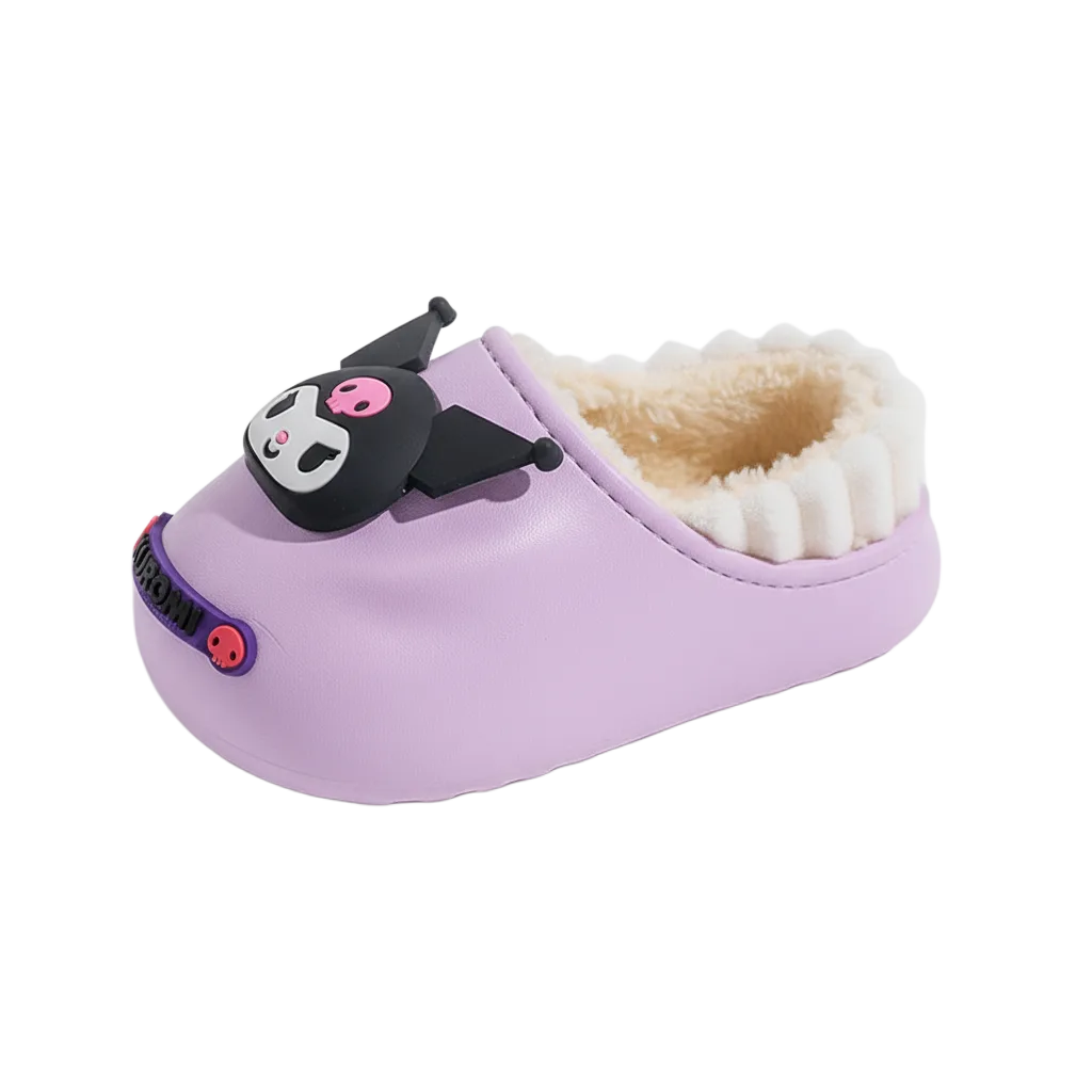 Детские домашние тапочки EVA с противоскользящей подошвой Sanrio, фиолетовый-Kuromi