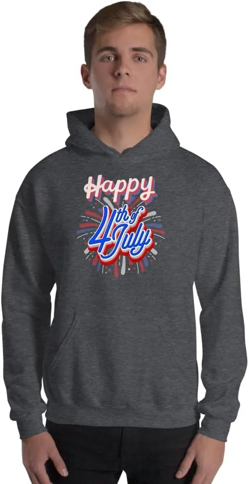 Толстовка Happy 4th Of July Patriotic American Unisex Generic, Dark Heather