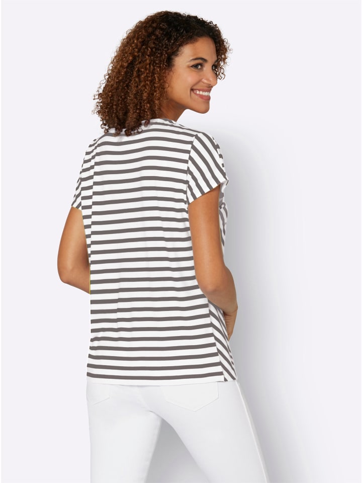 

Полосатая рубашка в темно-серо-белую полоску WITT WEIDEN