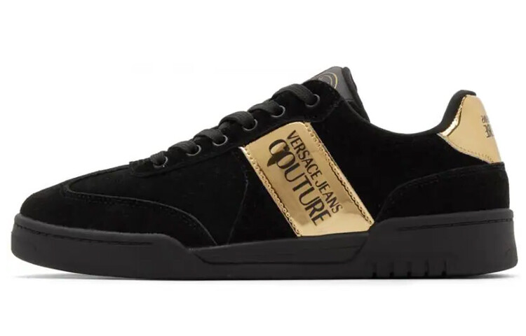 

Кроссовки Versace Jeans, черные/золотые, Черный, Кроссовки Versace Jeans, черные/золотые