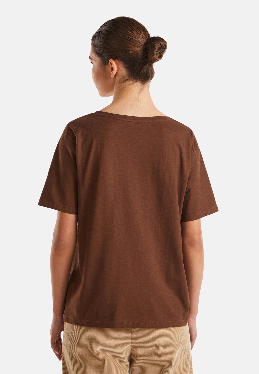 

Базовая футболка V-NECK United Colors of Benetton, коричневый
