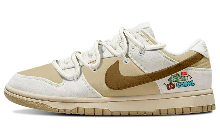 

Кроссовки Nike Dunk Skateboarding Shoes Women's Low-top Light Khaki, коричневый