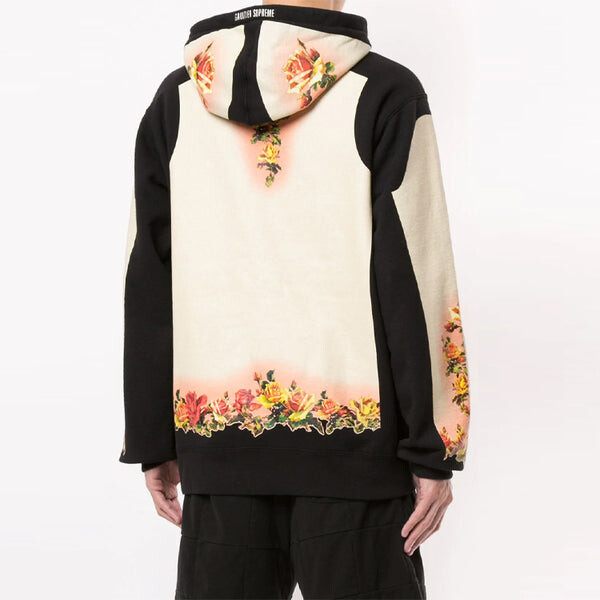 Толстовка x jean paul gaultier floral print hooded sweatshirt 'white black yellow' Supreme, белый — фото 4