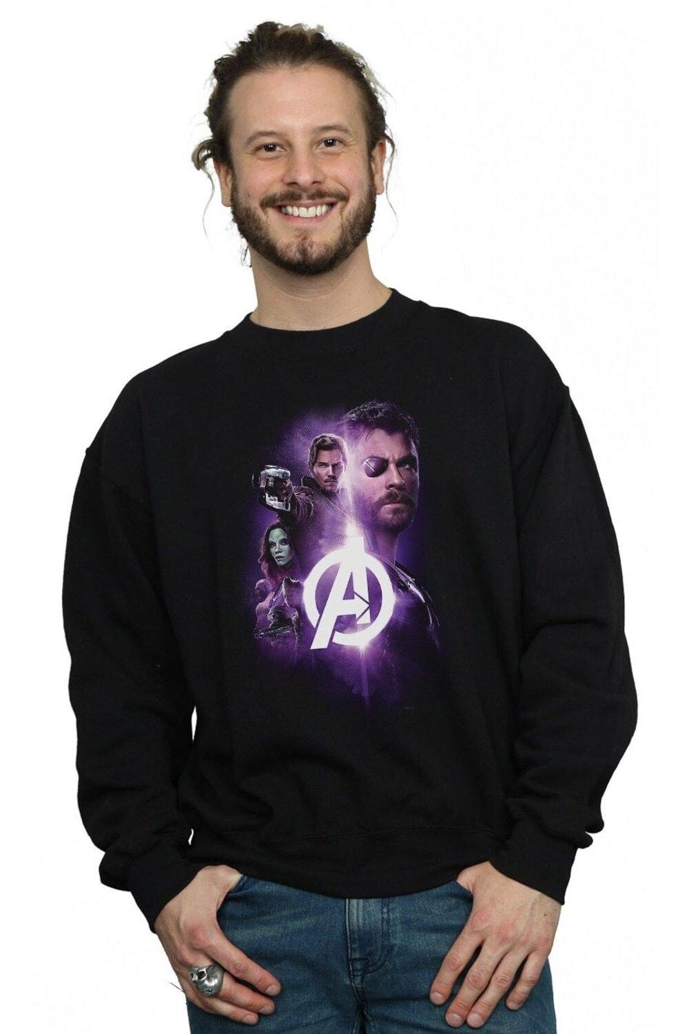 

Толстовка Avengers Infinity War Thor Guardians Team Up Marvel, черный