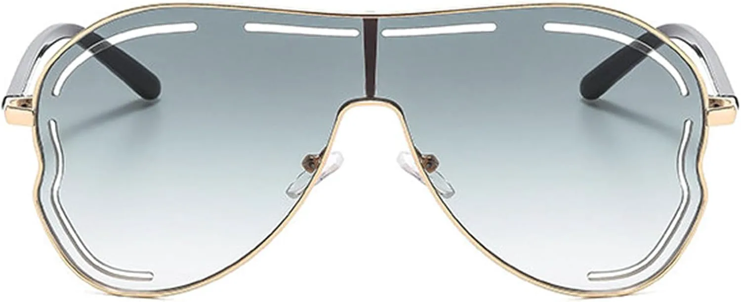 

Женские солнцезащитные очки Helena Oversized Square Shield, роскошные цельные солнцезащитные очки в большой оправе, модель 2025, очки-пилот для женщин, C7