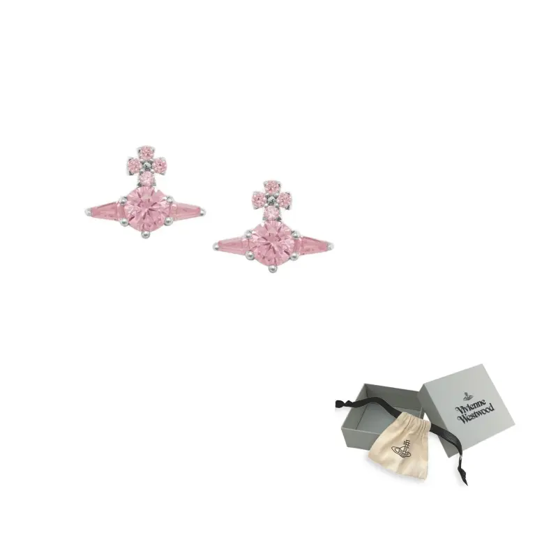 

Vivienne Westwood Серьги из переработанного серебра, женские, серебристо-бело-розовые