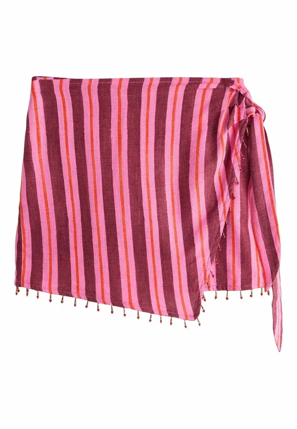 Юбка мини Next, orange brown stripe, оранжево-коричневая полоска