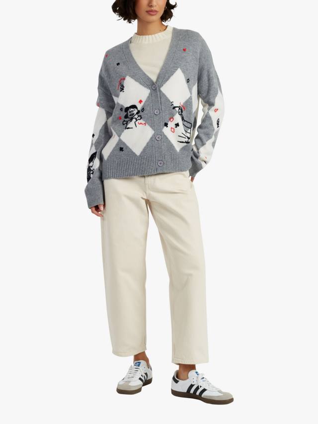

Кардиган Peanuts Argyle Poker Wool Rich Chinti & Parker, Grey Marl
