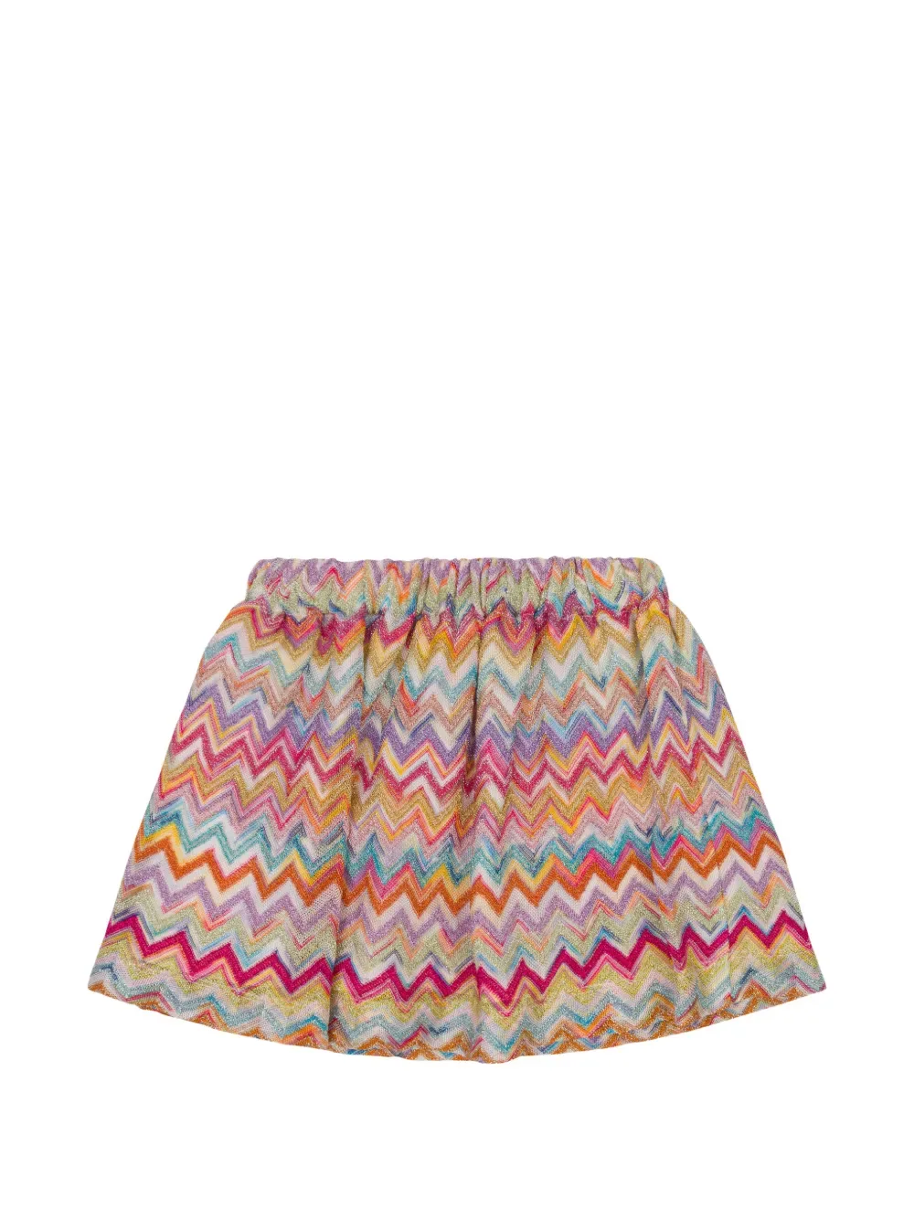 Юбка с зигзагообразным узором Missoni Kids, розовый — фото 2