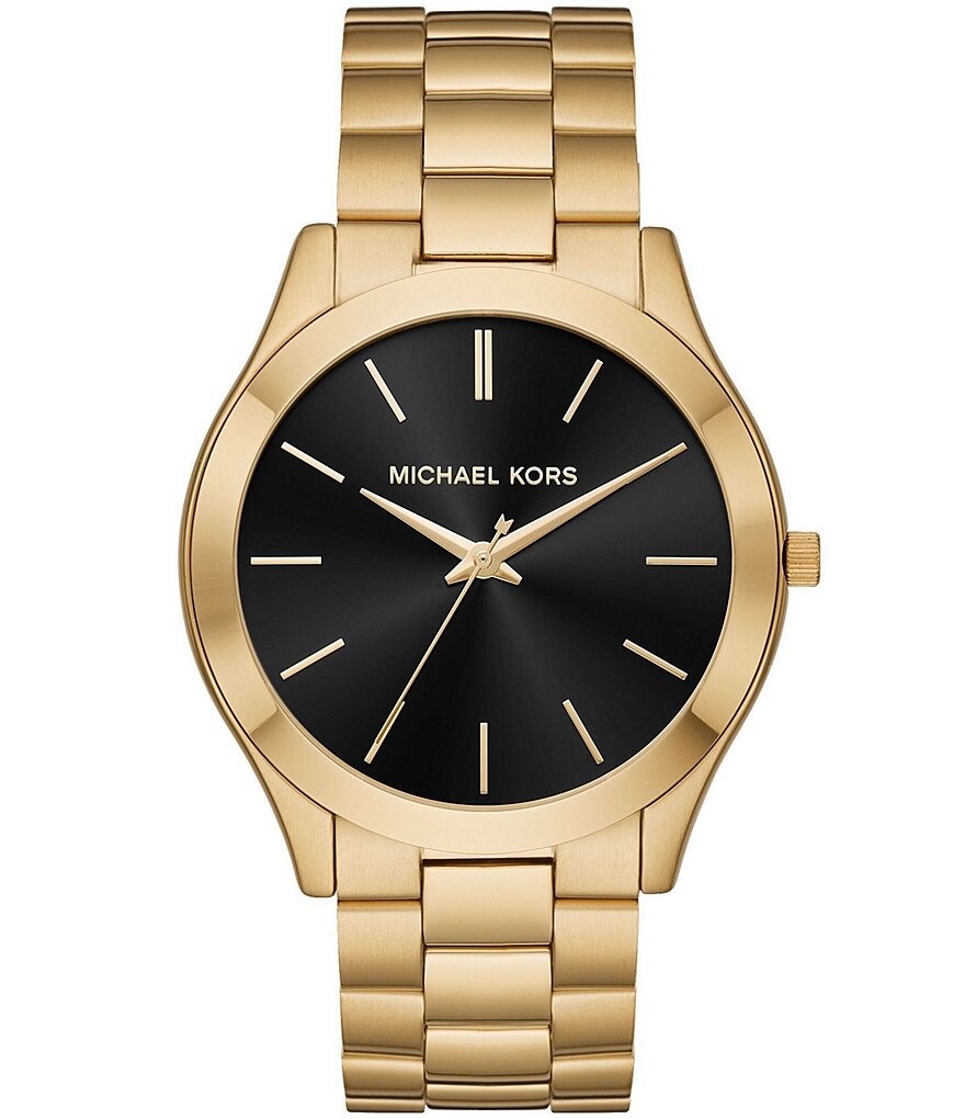 

Мужские тонкие золотистые часы Michael Kors Runway, золотой