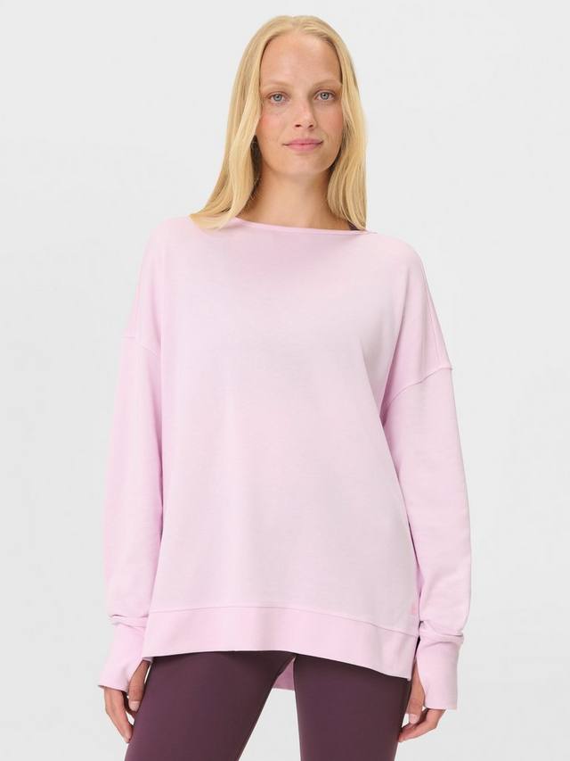 

Кросс-бэк свитшот из хлопковой смеси Sweaty Betty, Frost Pink