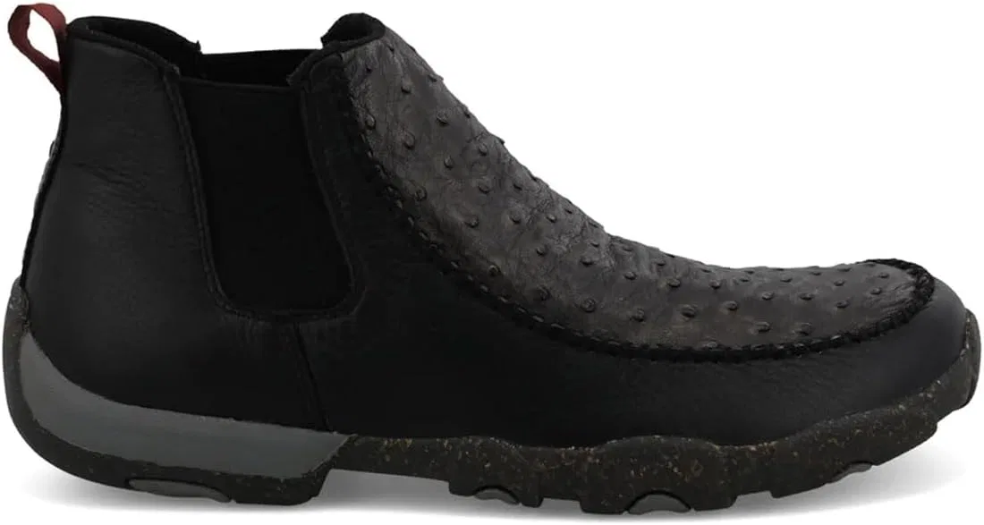 Мокасины Twisted X Chelsea Driving Moc, Black & Black Ostrich — фото 3