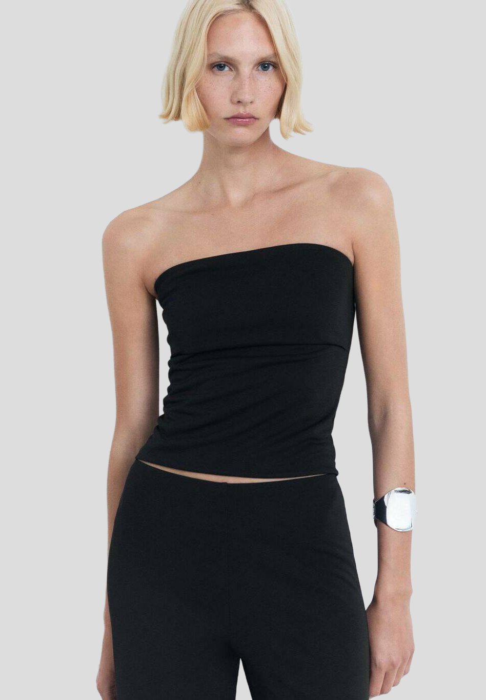 

Топ BANDEAU Mango, черный