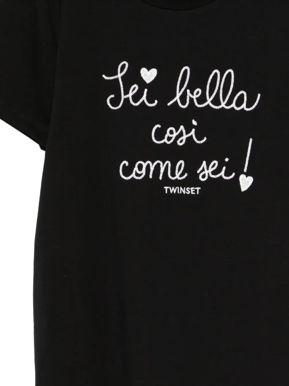 Футболка Sei Bella Twinset Kids, черный — фото 3