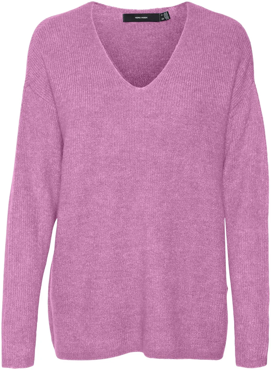 

Свитер Vero Moda с V-образным вырезом "VMCREWLEFILE LS V-NECK BLOUSE NOOS", фуксия