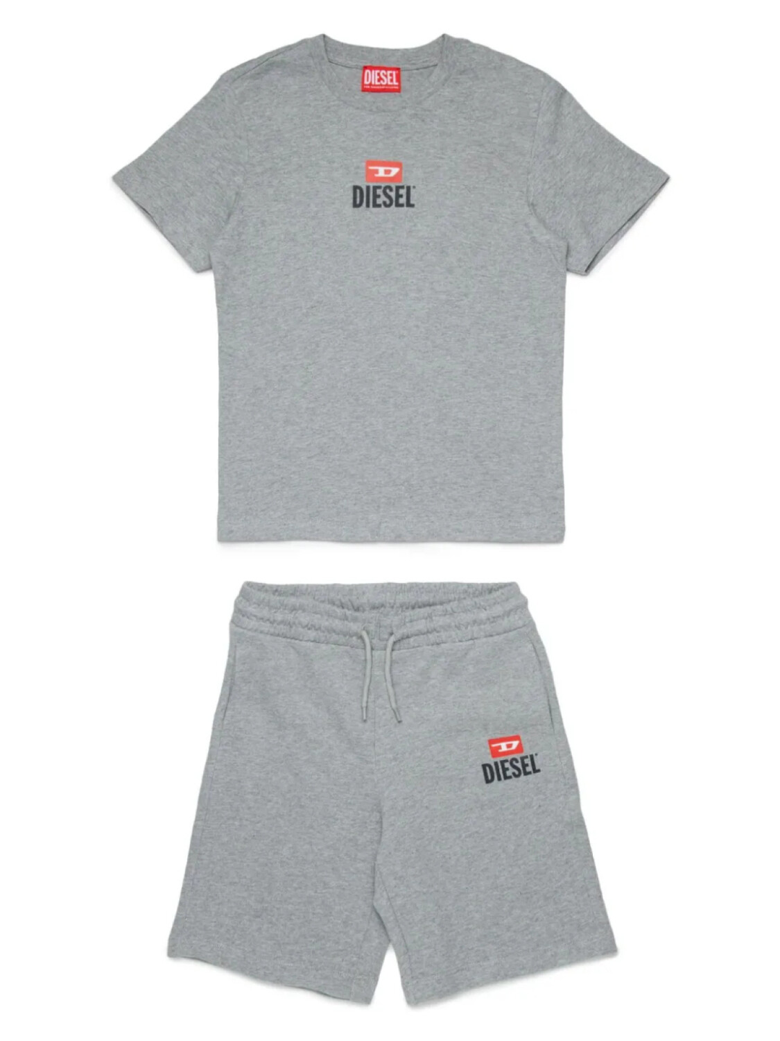 

Diesel Kids комплект из футболки и шортов-бермудов, серый