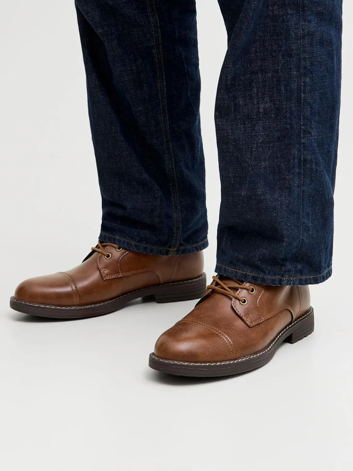 Мужские ботинки JACK & JONES Jfwdewsbury из искусственной кожи, Brown — фото 2