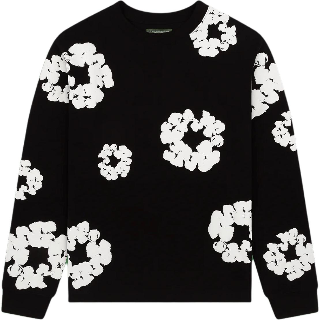 

Футболка с длинным рукавом Cotton Wreath Denim Tears, черный