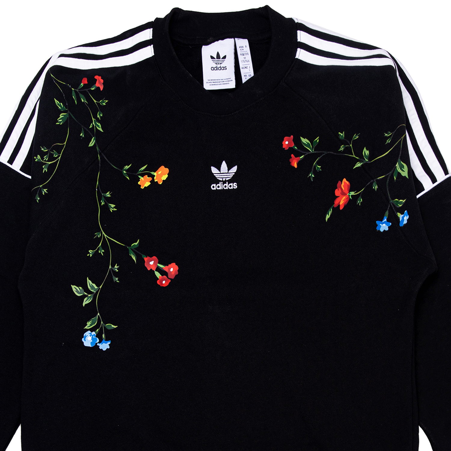 Свитшот Unisex 3 Stripe Adidas Originals, черный — фото 4